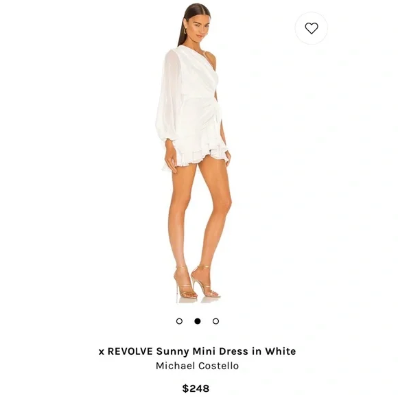 Michael Costello x Revolve Sunny Mini Dress White NWT - Picture 5 of 10
